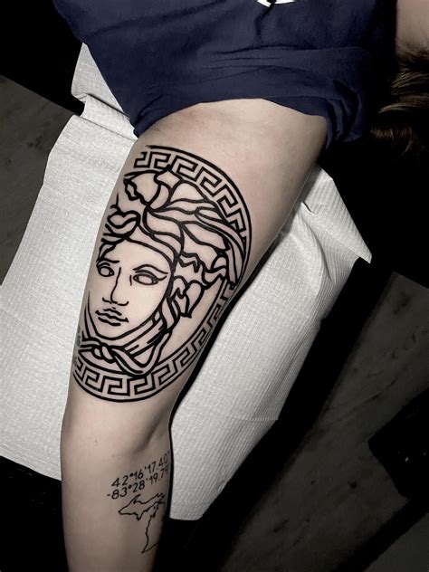 versace löwe tattoo|medusa full body tattoo.